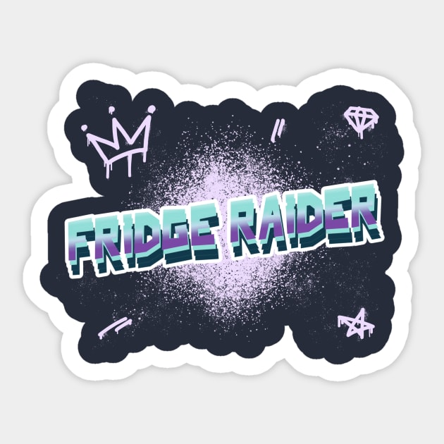 Fridge Raider Sticker by nightDwight